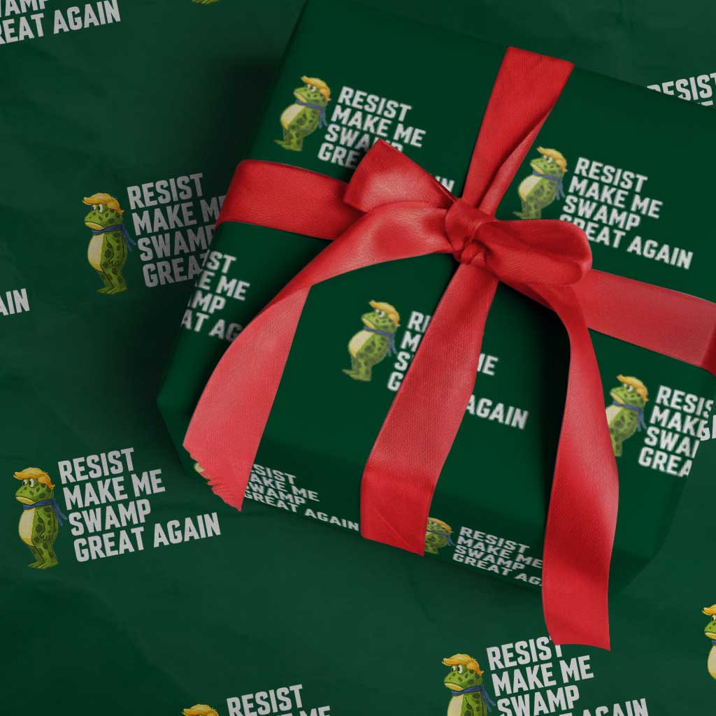 Resist Frog Wrapping Paper Roll Funny Polittical 2025 Meme - Wonder Print Shop