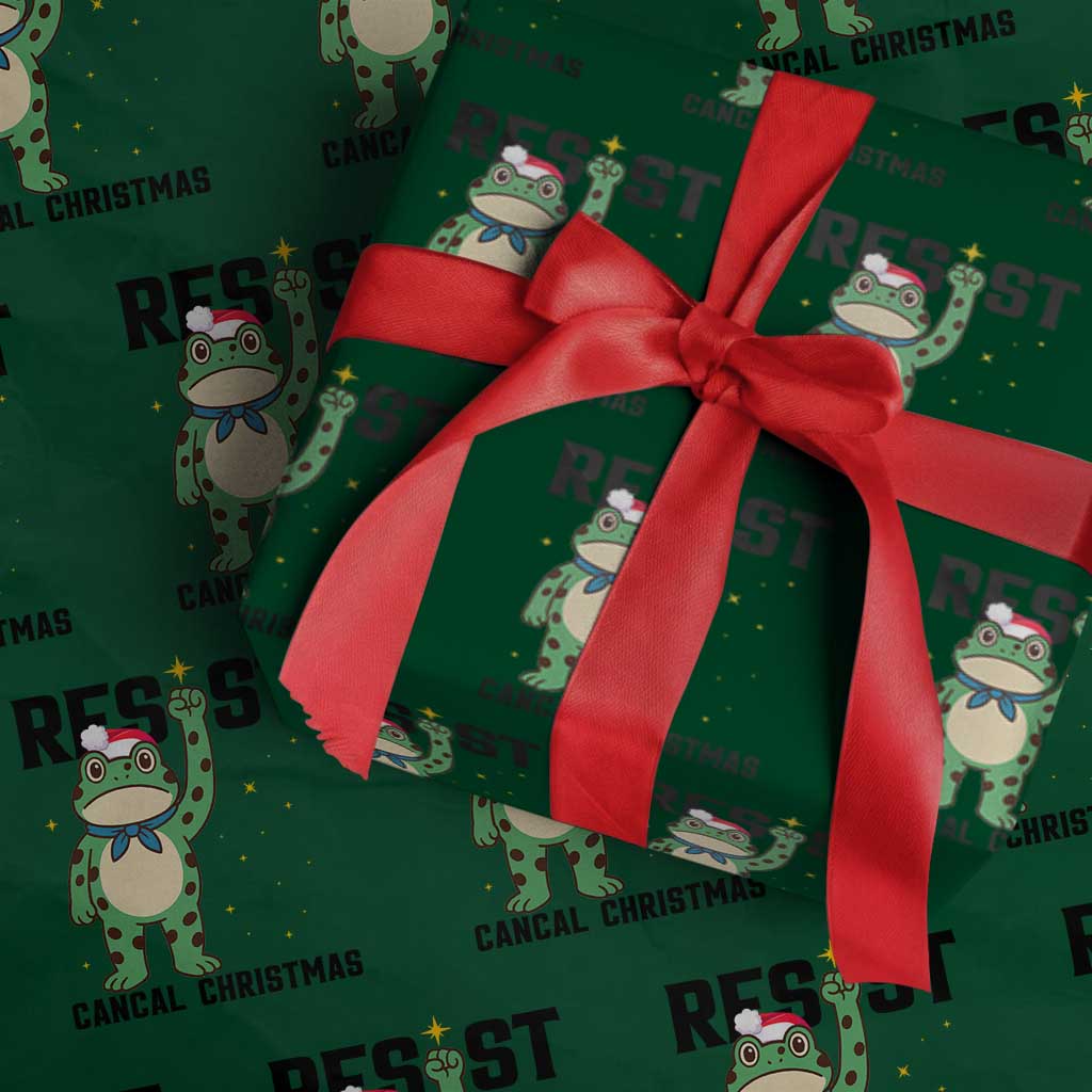 Resist Frog Wrapping Paper Roll Funny Portland Protest ICE Activist Meme - Wonder Print Shop