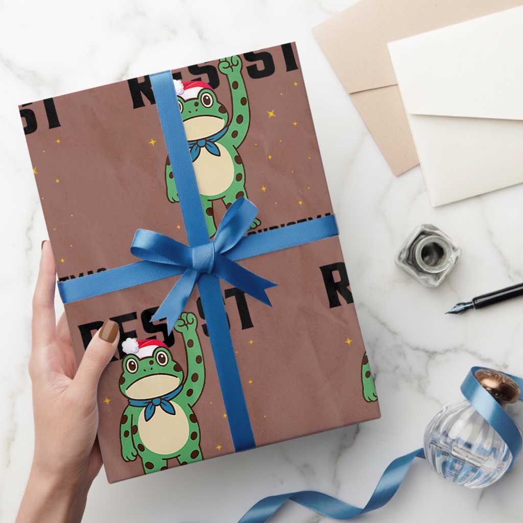 Resist Frog Wrapping Paper Roll Funny Portland Protest ICE Activist Meme - Wonder Print Shop