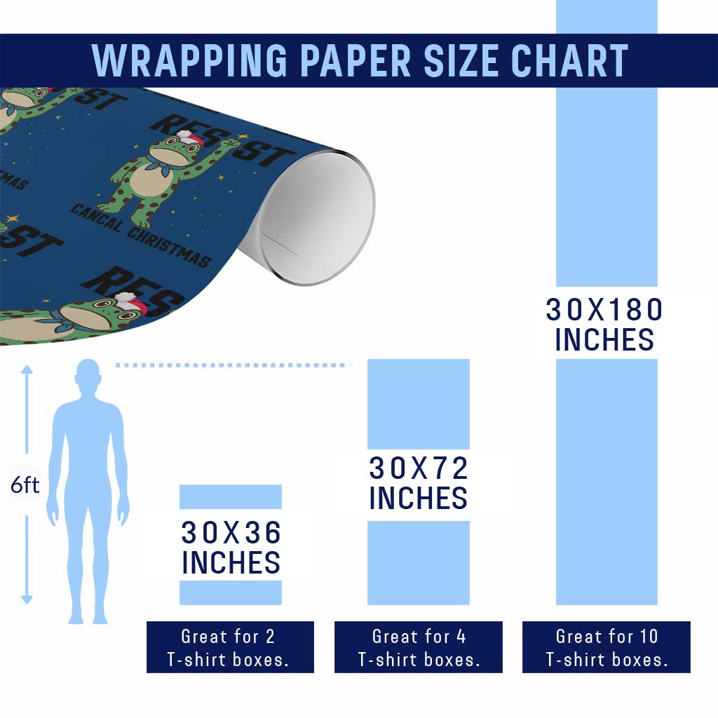 Resist Frog Wrapping Paper Roll Funny Portland Protest ICE Activist Meme - Wonder Print Shop