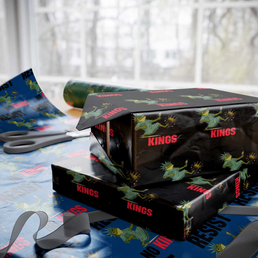 Resist Frog Wrapping Paper Roll No Kings In America Political 2025 - Wonder Print Shop