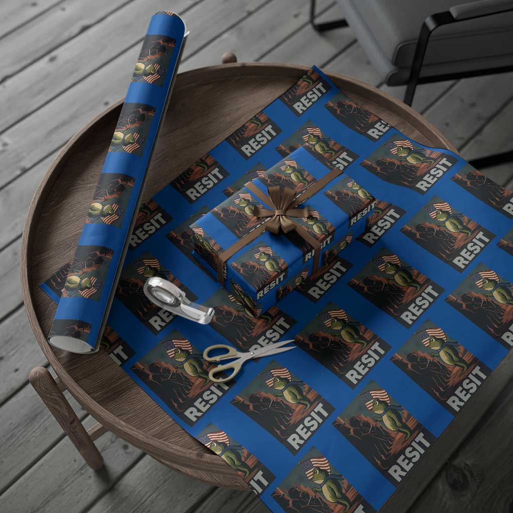 Resist Frog Wrapping Paper Roll Portland Frog Activist America Political 2025 - Wonder Print Shop