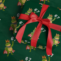 Resist Frog Wrapping Paper Roll Super American 67 Six Seven Meme - Wonder Print Shop