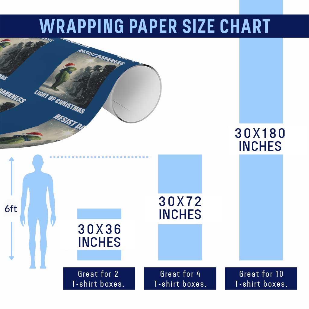Resist Frog Xmas Wrapping Paper Roll Funny Portland Protest ICE Activist Meme - Wonder Print Shop