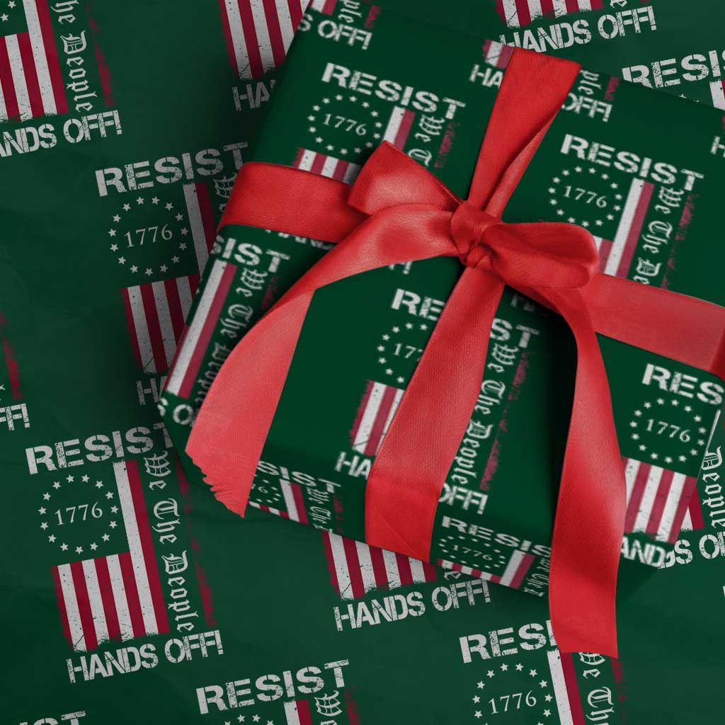 Resist Hands Off Wrapping Paper Roll Vintage American Betsy Ross Flag We The People - Wonder Print Shop