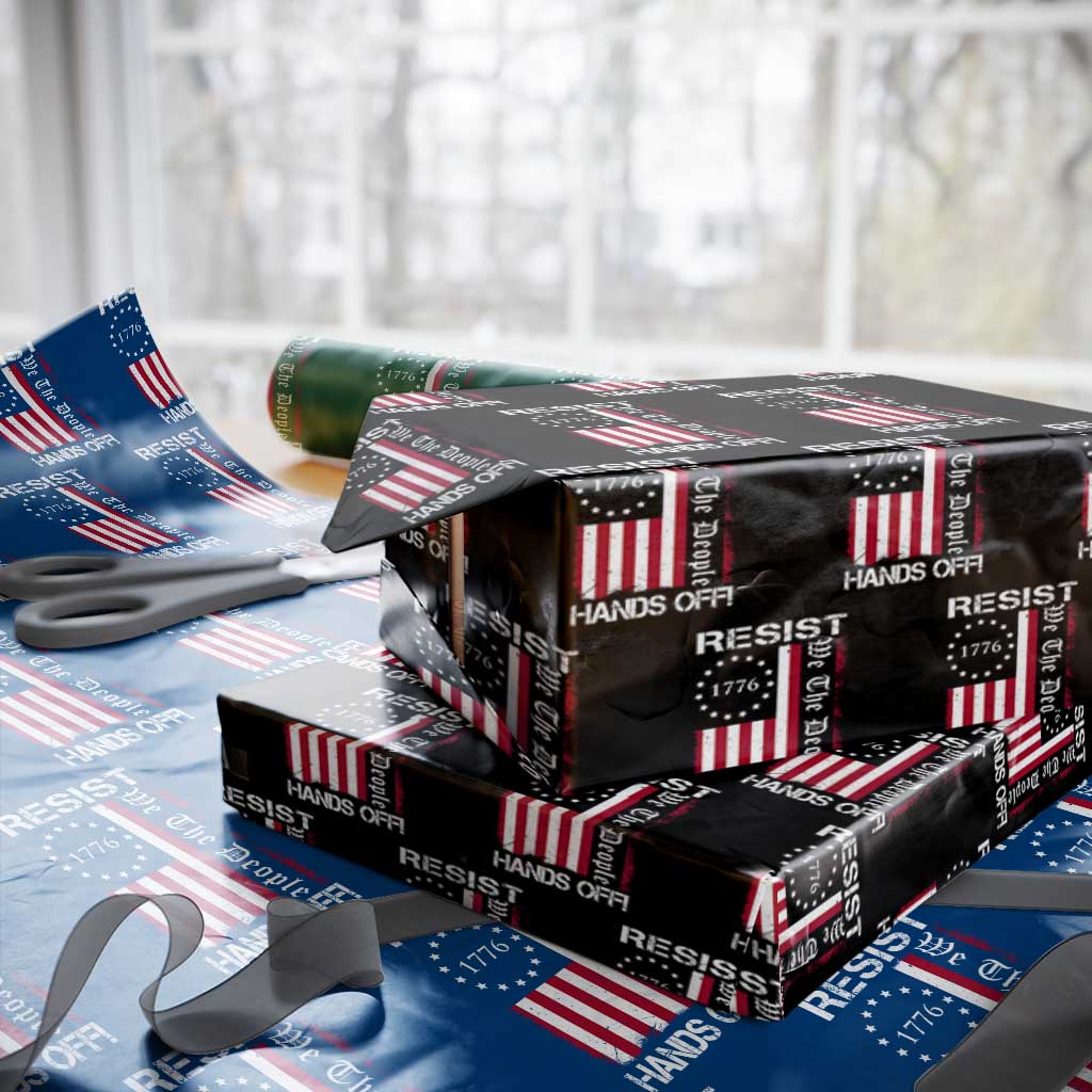Resist Hands Off Wrapping Paper Roll Vintage American Betsy Ross Flag We The People - Wonder Print Shop