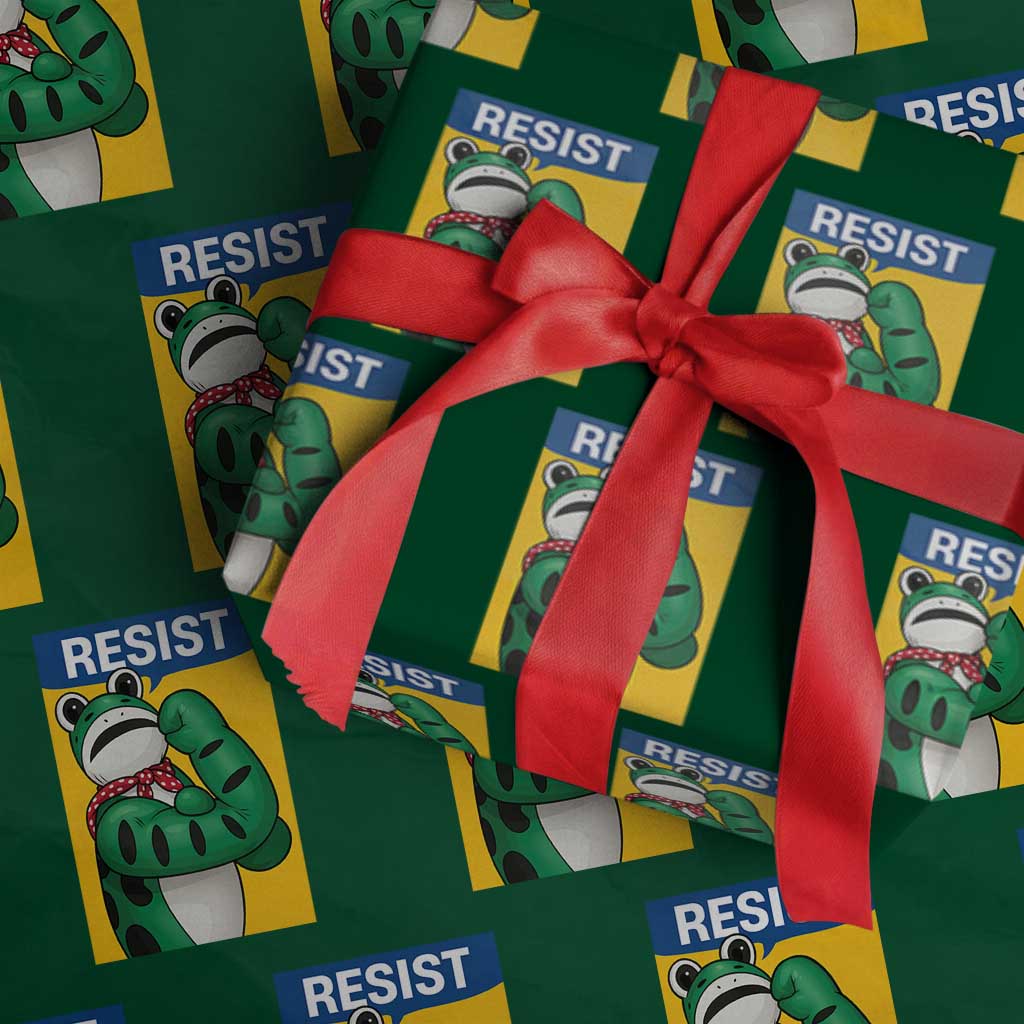 Resist Rosie Frog Wrapping Paper Roll Protest Parody Feminist Retro Poster - Wonder Print Shop