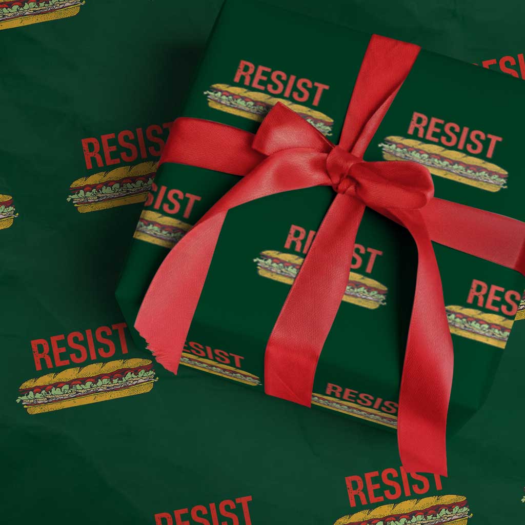 Resist Sandwich Wrapping Paper Roll Sarcastic Food Revolution Political Satire - Wonder Print Shop