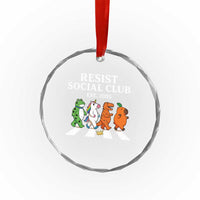 Resist Social Club 2025 Crystal Glass Ornament Portland Frog Animals Mascot Walking TS11