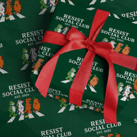 Resist Social Club 2025 Wrapping Paper Roll Portland Frog Animals Mascot Walking - Wonder Print Shop