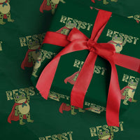 Resist Super Frog Wrapping Paper Roll Free Portland Political Satire Retro Graphic - Wonder Print Shop