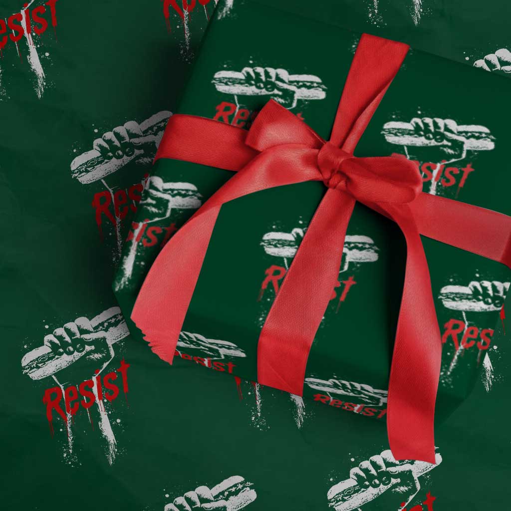 Resist with Sandwich Power Wrapping Paper Roll Funny Food Rebellion Political Satire - Wonder Print Shop