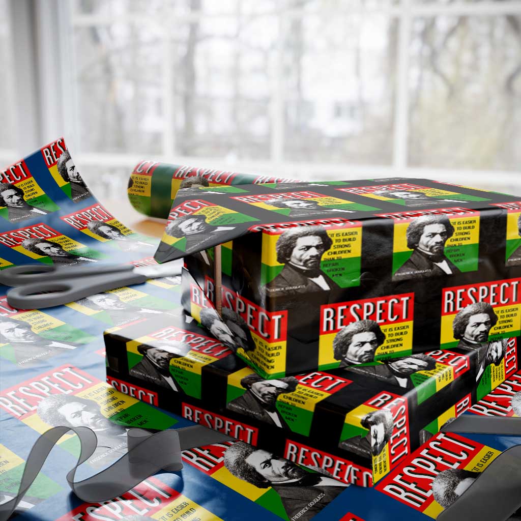 Respect Frederick Douglass Wrapping Paper Roll It Is Easier To Build Strong Children Empowerment - Wonder Print Shop