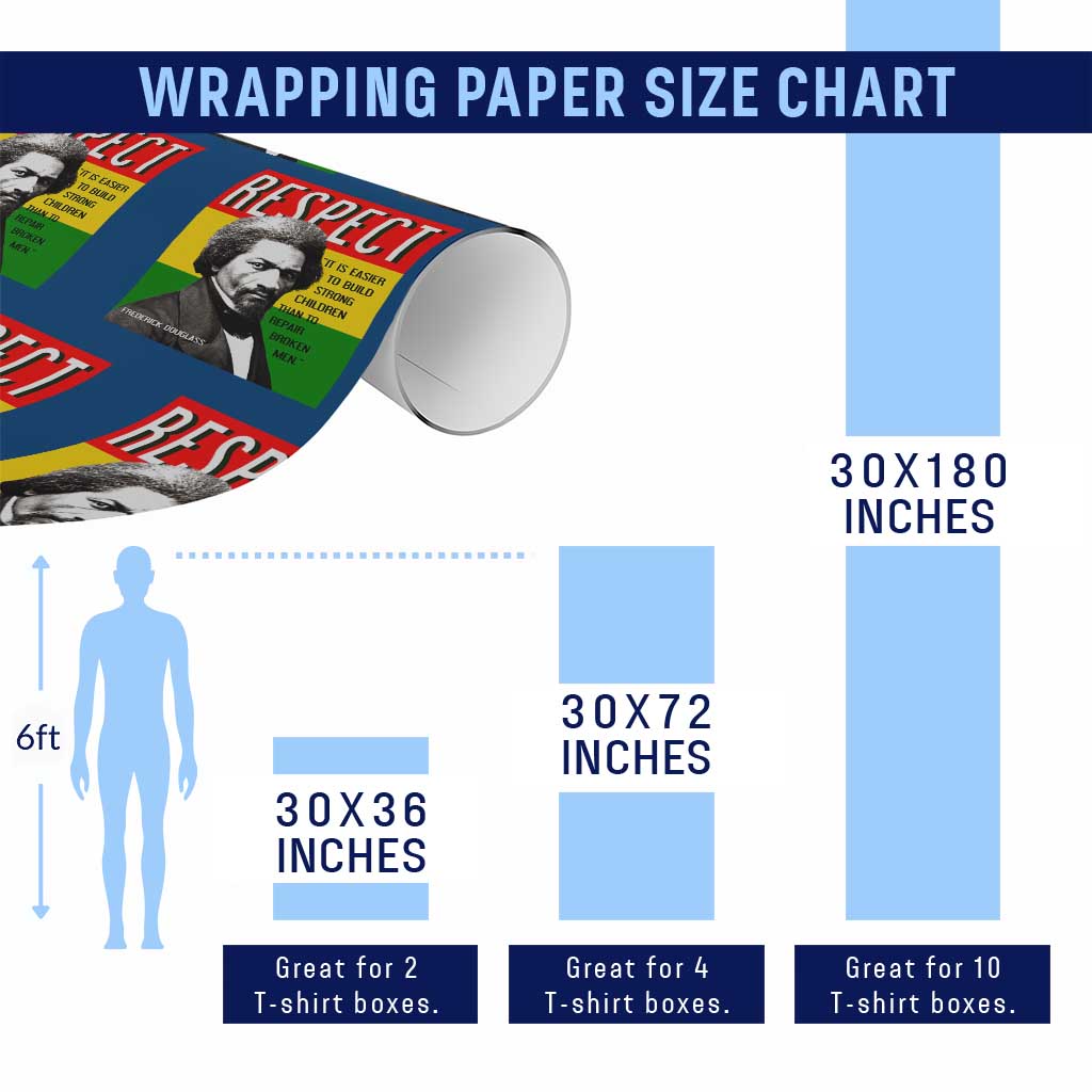 Respect Frederick Douglass Wrapping Paper Roll It Is Easier To Build Strong Children Empowerment - Wonder Print Shop