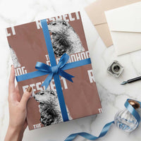 Respect The Groundhog Wrapping Paper Roll Funny Woodchuck Shadow Meteorlogy - Wonder Print Shop
