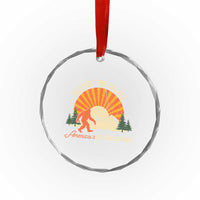 Respect The Locals Crystal Glass Ornament America's National Parks Vintage Bigfoot - Wonder Print Shop