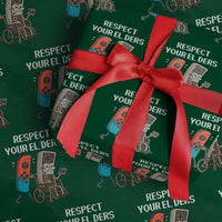 Respect Your Elders Retro Gaming Meme Wrapping Paper Roll Funny Gamer Controller 80s - Wonder Print Shop