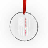 Retired 2025 Crystal Glass Ornament Vintage Old American Flag TS10