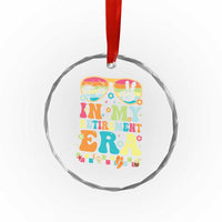 Retired Est 2025 Crystal Glass Ornament In My Retirement Era Groovy Summer Vibes TS10
