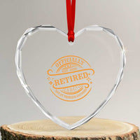 Retired Est 2025 Heart Crystal Glass Ornament Not My Problem Anymore Vintage Retirement Gifts - Wonder Print Shop