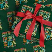 Retired Est 2025 Wrapping Paper Roll In My Retirement Era Groovy Summer Vibes - Wonder Print Shop