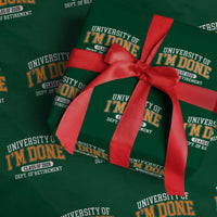 Retired Est 2026 Wrapping Paper Roll Funny University Of I'm Done Class Of 2025 - Wonder Print Shop