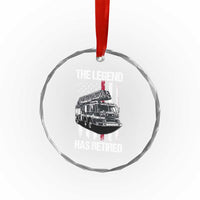 Retired Firefighter Crystal Glass Ornament American Flag Vintage Fireman Retirement Gifts - Wonder Print Shop