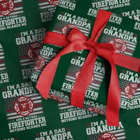 Retired Firefighter Grandpa Wrapping Paper Roll Retro American Flag - Wonder Print Shop