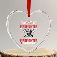Retired Firefighter Heart Crystal Glass Ornament Is An Honor Funny Retirement Gifts - Wonder Print Shop