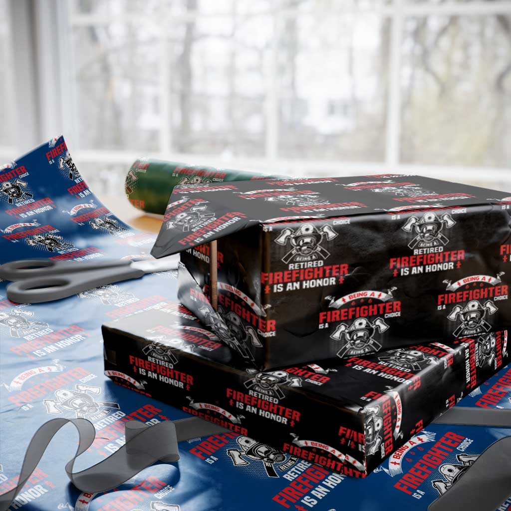 Retired Firefighter Wrapping Paper Roll Is An Honor Funny Retirement Gifts - Wonder Print Shop