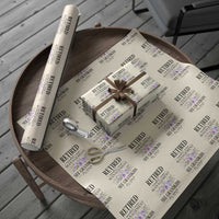 Retired Grandma Gift Wrapping Paper Roll Retired Under New Management See Grandkids For Details Retirement Flower Graphic