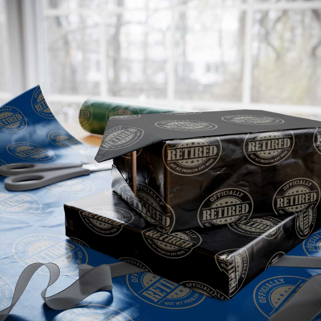 Retired Not My Problem Anymore Wrapping Paper Roll Funny Retirement 2026