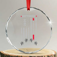 Retired Postal Worker 2026 Crystal Glass Ornament Retro US Flag Mailman Postman Retirement Gifts - Wonder Print Shop