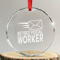 Retired Postal Worker Crystal Glass Ornament Mailman Postman Retirement Gifts - Wonder Print Shop