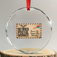 Retired Postal Worker Crystal Glass Ornament No Longer My Priority Retirement Gifts - Wonder Print Shop