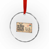 Retired Postal Worker Crystal Glass Ornament No Longer My Priority Retirement Gifts - Wonder Print Shop