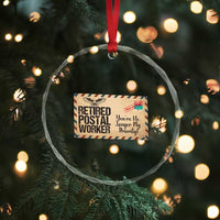Retired Postal Worker Crystal Glass Ornament No Longer My Priority Retirement Gifts - Wonder Print Shop