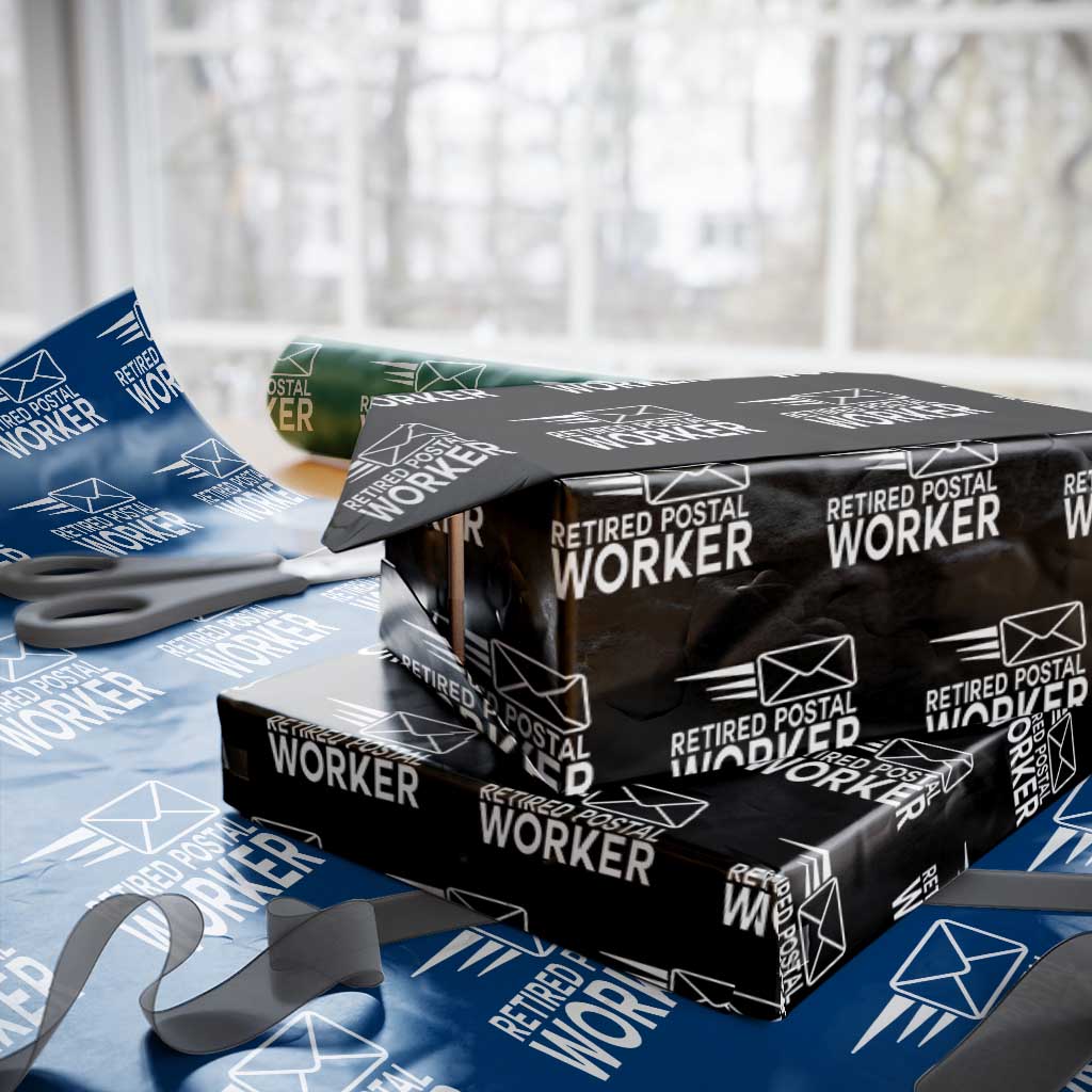 Retired Postal Worker Wrapping Paper Roll Mailman Postman Retirement Gifts - Wonder Print Shop