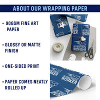Retired Postal Worker Wrapping Paper Roll Mailman Postman Retirement Gifts - Wonder Print Shop