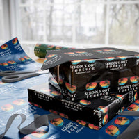 Retired Teacher 2025 Wrapping Paper Roll School's Out Forever Retirement Summer Vibes - Wonder Print Shop