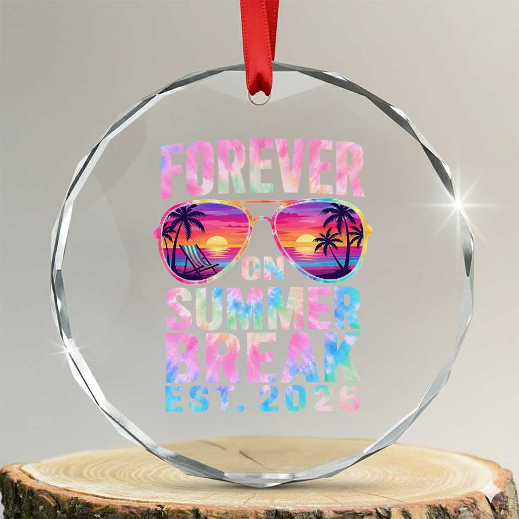 Retired Teacher Crystal Glass Ornament Forever On Summer Break Retirement 2026