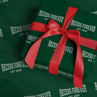 Retired Teacher Wrapping Paper Roll Retro Varsity Vintage Recess Forever Retirement 2026