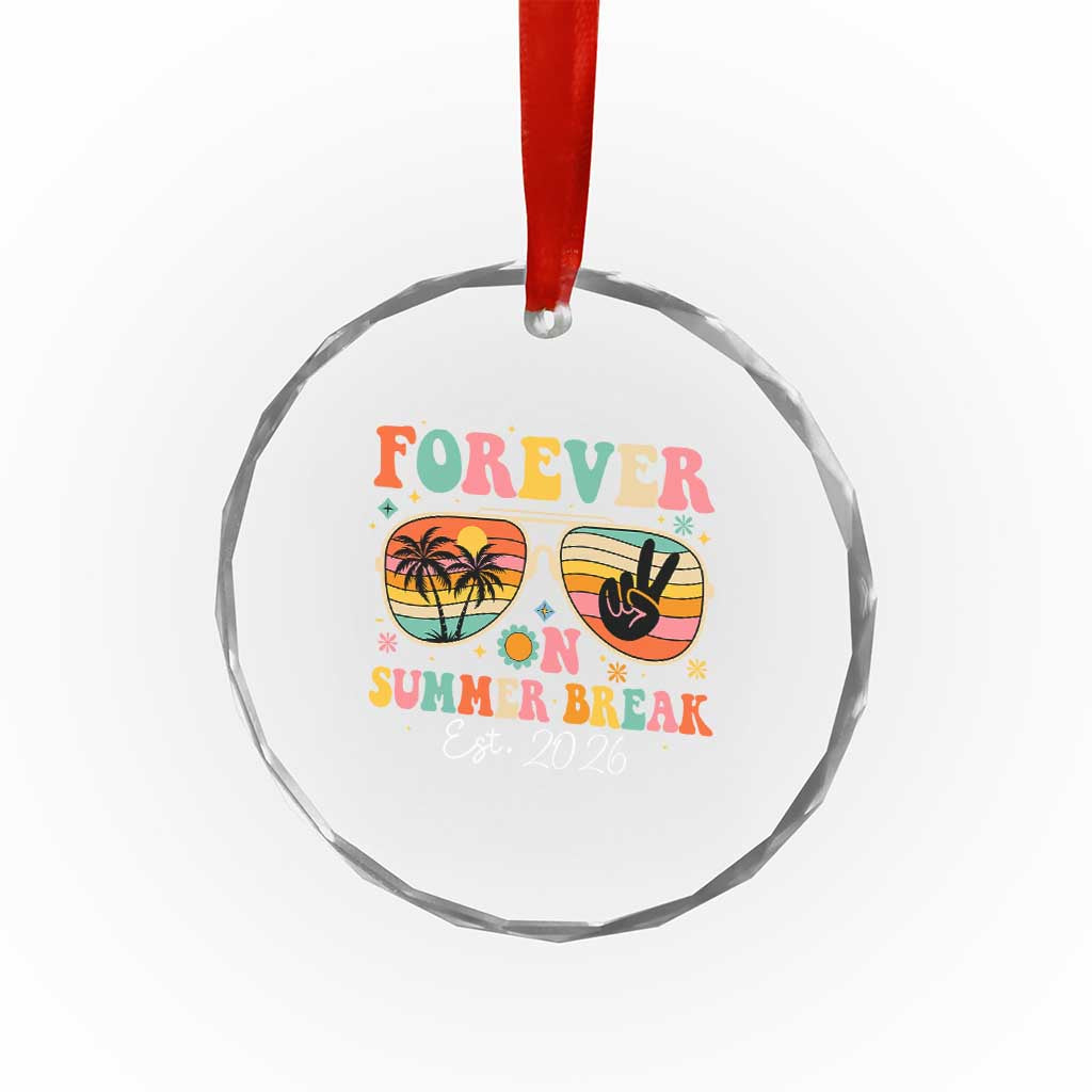 Retired Teacher Gift Crystal Glass Ornament Forever On Summer Break Retirement 2026