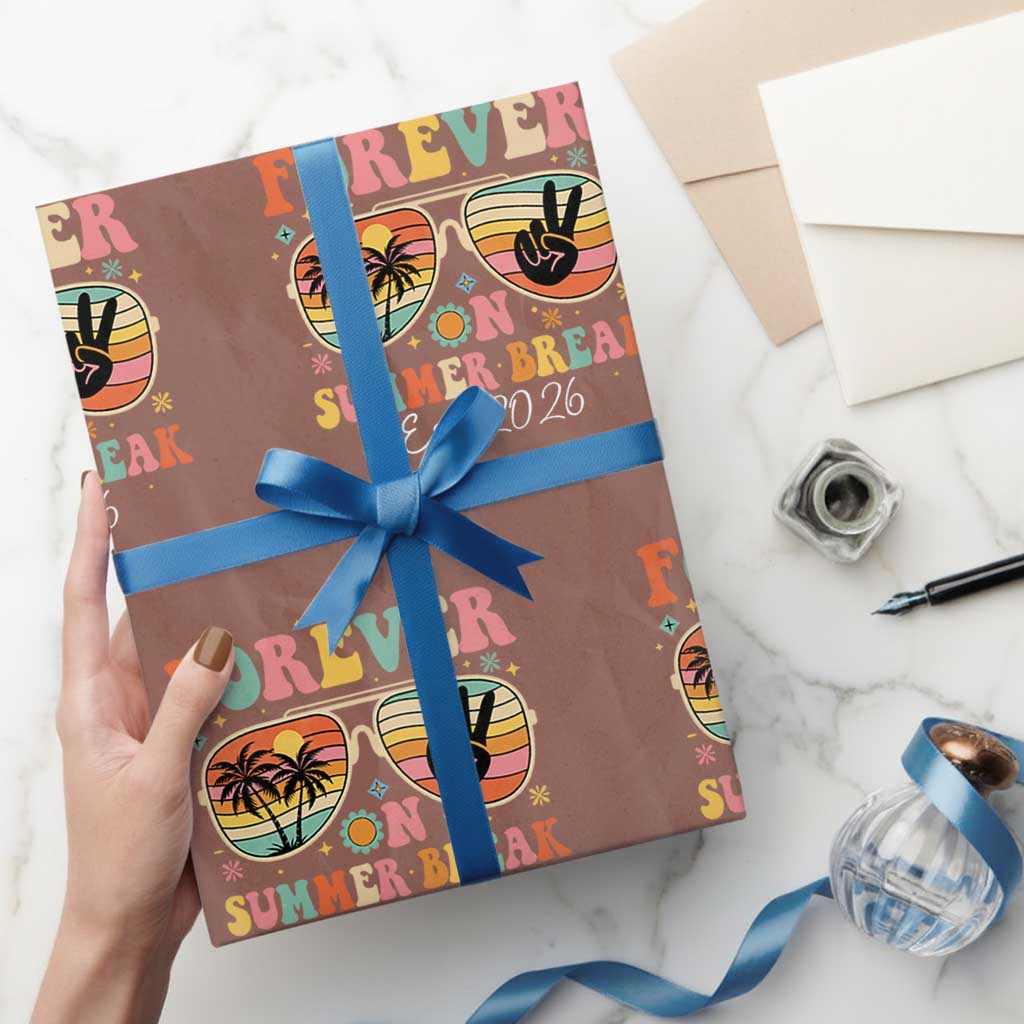 Retired Teacher Gift Wrapping Paper Roll Forever On Summer Break Retirement 2026