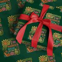 Retired Teacher Gift Wrapping Paper Roll Forever On Summer Break Retirement 2026 Vintage Flower Graphic