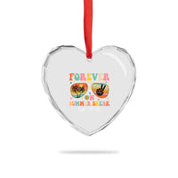 Retired Teacher Gift Heart Crystal Glass Ornament Forever On Summer Break Retirement 2026
