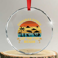 Retirement 2026 Crystal Glass Ornament Officially Retired Let The Fun Begin Retro