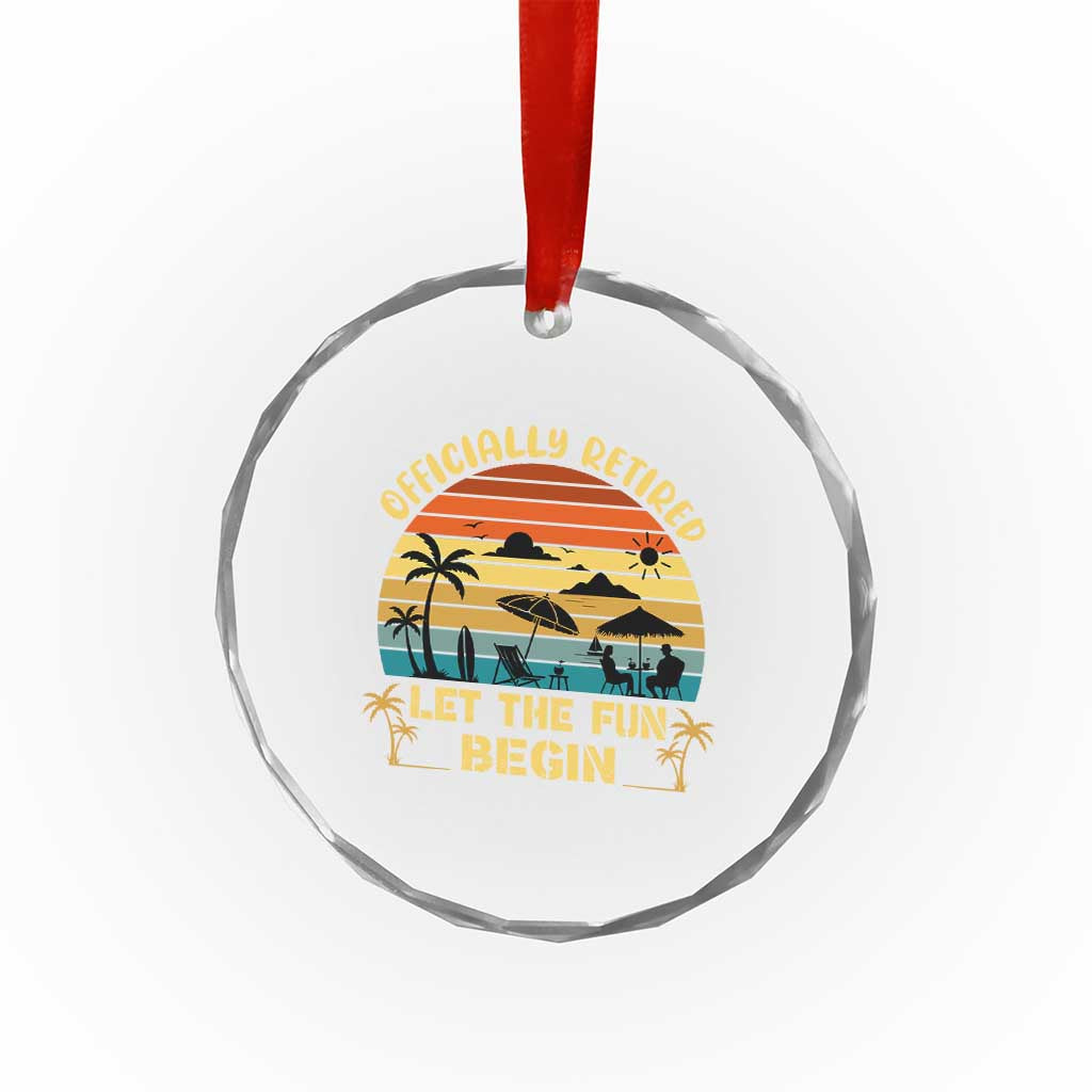 Retirement 2026 Crystal Glass Ornament Officially Retired Let The Fun Begin Retro