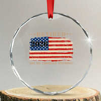 Retirement 2026 Crystal Glass Ornament Vintage Retired Not My Problem Anymore American Flag