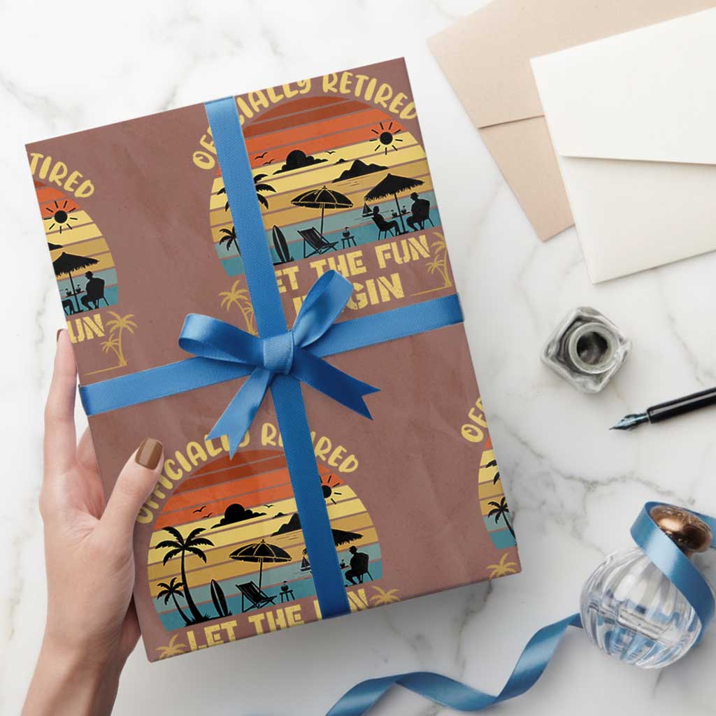 Retirement 2026 Wrapping Paper Roll Officially Retired Let The Fun Begin Retro